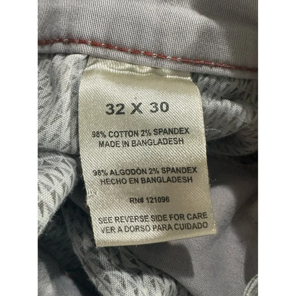 Weatherproof Vintage Pants Mens 32x30 Light Gray Cotton Stretch Smart Casual